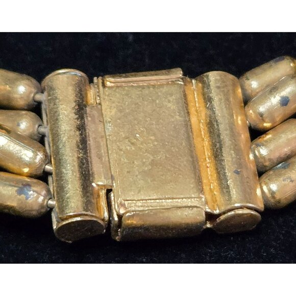 Vintage Mariam Haskell Brass Bead Festoon Multi-strand Necklace 1930's Art Deco - Picture 4 of 8
